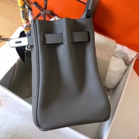 Hermes Birkin 30 Handmade Bag In Ardoise Clemence Leather