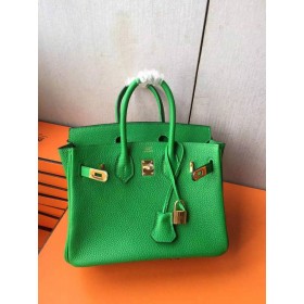 Hermes Birkin 25 Handmade Bag In Bambou Clemence Leather