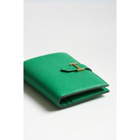 Hermes Bearn Compact Handmade Wallet in Bambou Chevre Mysore Goatskin