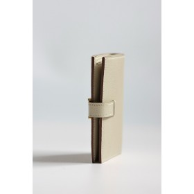 Hermes Bearn Compact Handmade Wallet in Craie Chevre Mysore Goatskin