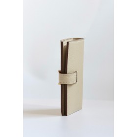 Hermes Bearn Compact Handmade Wallet in Craie Epsom Calfskin