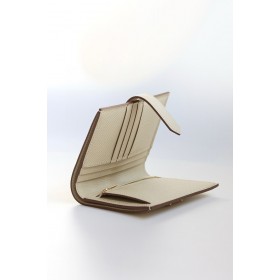 Hermes Bearn Compact Handmade Wallet in Craie Epsom Calfskin
