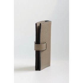 Hermes Bearn Compact Handmade Wallet in Gris Asphalt Epsom Calfskin