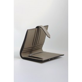 Hermes Bearn Compact Handmade Wallet in Gris Asphalt Epsom Calfskin