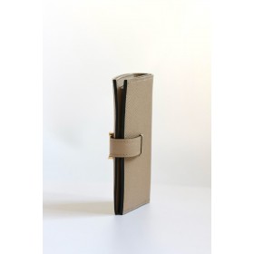 Hermes Bearn Compact Handmade Wallet in Trench Epsom Calfskin