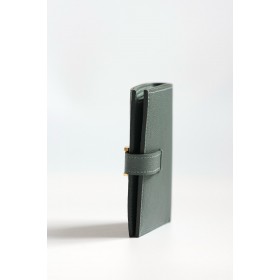 Hermes Bearn Compact Handmade Wallet in Vert Amande Chevre Mysore Goatskin