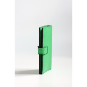 Hermes Bearn Compact Handmade Wallet in Vert Comics Chevre Mysore Goatskin