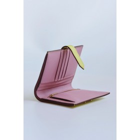 Hermes Bearn Compact Verso Handmade Wallet in Lime Epsom Calfskin