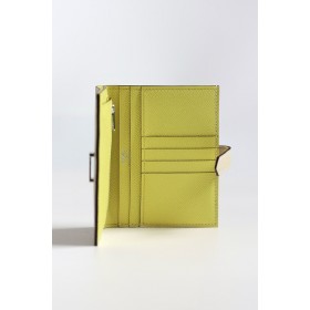 Hermes Bearn Compact Verso Handmade Wallet in Nata Epsom Calfskin