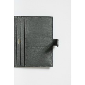 Hermes Bearn Compact Wallet in Graphite Matte Alligator Leather