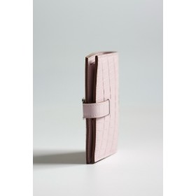 Hermes Bearn Compact Wallet in Mauve Pale Matte Alligator Leather