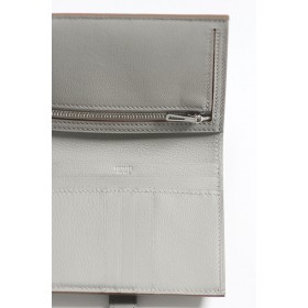 Hermes Bearn Compact Wallet in Pearl Grey Matte Alligator Leather