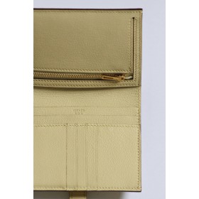 Hermes Bearn Compact Wallet in Vanille Matte Alligator Leather