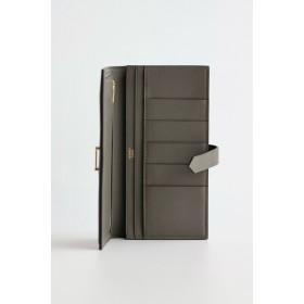 Hermes Bearn Long Handmade Wallet in Etain Swift Calfskin