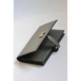 Hermes Bearn Long Handmade Wallet in Etain Swift Calfskin