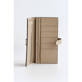 Hermes Bearn Long Handmade Wallet in Trench Epsom Calfskin