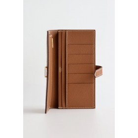 Hermes Bearn Long Wallet in Gold Matte Alligator Leather