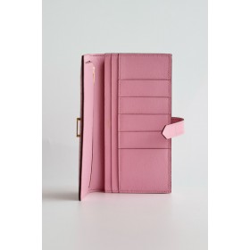 Hermes Bearn Long Wallet in Pink Matte Alligator Leather