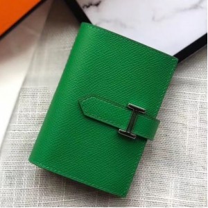 Hermes Bearn Mini Wallet In Bamboo Epsom Leather