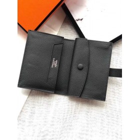 Hermes Bearn Mini Wallet In Black Epsom Leather