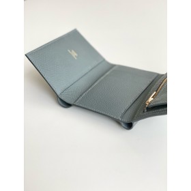 Hermes Bearn Tri-fold Handmade Wallet in Vert Amande Epsom Leather