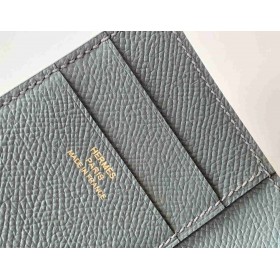 Hermes Bearn Tri-fold Handmade Wallet in Vert Amande Epsom Leather