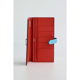 Hermes Bearn Verso Long Wallet in Blue du Nord Epsom Calfskin