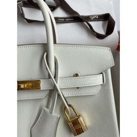 Hermes Birkin 25 Retourne Handmade Bag In Beton Swift Calfskin