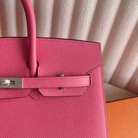 Hermes Birkin 25 Sellier Handmade Bag in Rose Azalee Epsom Calfskin