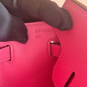 Hermes Birkin 25 Sellier Handmade Bag in Rose Azalee Epsom Calfskin