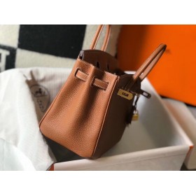 Hermes Birkin 25cm Bag In Gold Clemence Leather GHW