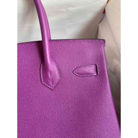 Hermes Birkin 30 Retourne Handmade Bag In Anemone Epsom Calfskin