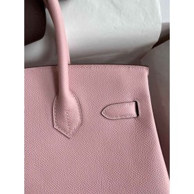 Hermes Birkin 30 Retourne Handmade Bag In Rose Sakura Epsom Calfskin