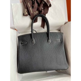 Hermes Birkin 30 Verso Retourne Handmade Bag in Black Chevre Mysore Goatskin