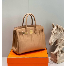 Hermes Birkin 30cm Bag In Chai Clemence Leather GHW