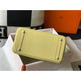 Hermes Birkin 30cm Bag In Jaune Poussin Clemence Leather GHW