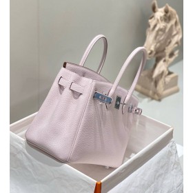 Hermes Birkin 30cm Bag In Mauve Pale Clemence Leather PHW