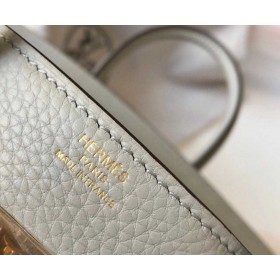 Hermes Birkin 30cm Bag In Pearl Grey Clemence Leather GHW
