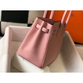 Hermes Birkin 30cm Bag In Pink Clemence Leather GHW