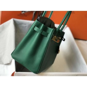 Hermes Birkin 30cm Bag In Vert Vertigo Clemence Leather GHW