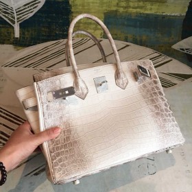 Hermes Birkin 30 Bag In Himalaya Niloticus Crocodile Skin