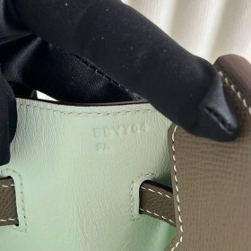 Hermes Birkin 35 Verso Retourne Handmade Bag in Etoupe Epsom Calfskin