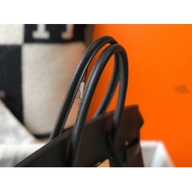 Hermes Birkin 35cm Bag In Black Clemence Leather GHW