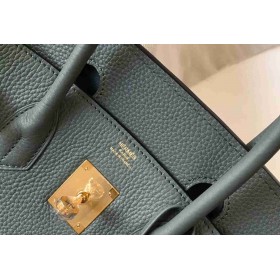 Hermes Birkin 35cm Bag In Vert Amande Clemence Leather GHW