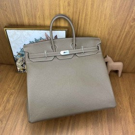 Hermes Birkin HAC 50 Handmade Bag in Taupe Clemence Leather