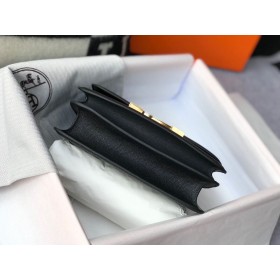 Hermes Black Constance MM 24cm Epsom Leather Bag