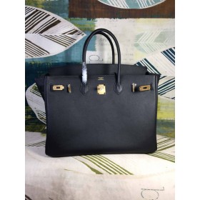 Hermes Birkin 40 Handmade Bag In Black Epsom Leather