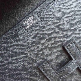Hermes Jige Elan 29 Clutch Bag In Black Epsom Calfskin