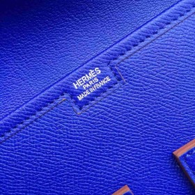 Hermes Jige Elan 29 Clutch Bag In Blue Electric Epsom Calfskin