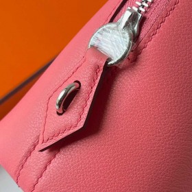 Hermes Bolide 1923 25 Handmade Bag In Rose Lipstick Evercolor Calfskin